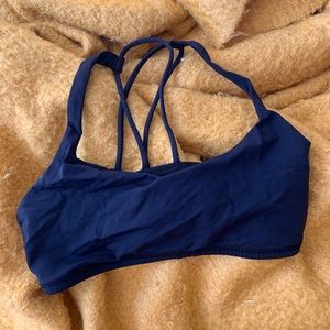 Black lululemon sports bra “Free to be” style